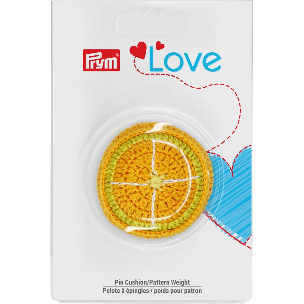 Prym Love Pin Cushion and Pattern Weight - Orange