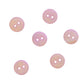 Pink Round Shell Two Hole Button 13mm front