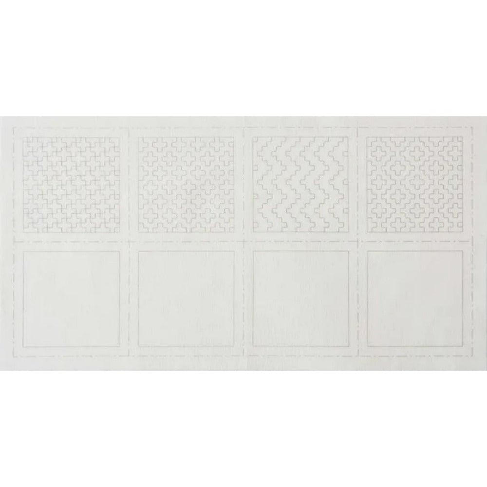 Cosmo Pre-Printed Sashiko Coasters Soft White