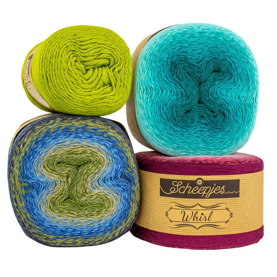 Browse our range of Scheepjes yarn, including Whirl, Whirlette, Scrumptious, and their versatile Boxed Collections.