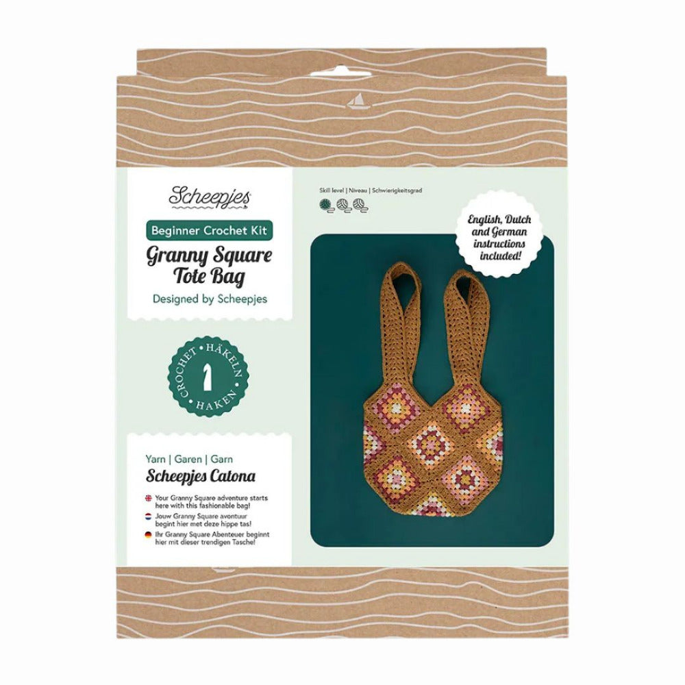 Scheepjes Beginner Granny Square Crochet Bag Kit
