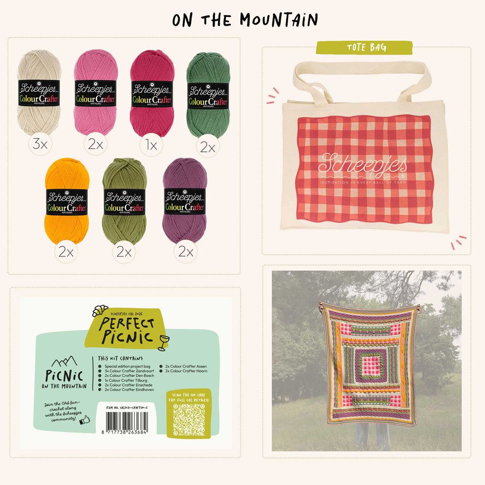 Scheepjes "Perfect Picnic" 2026 CAL  Colour Crafter Yarn Kit - Picnic on the Mountain