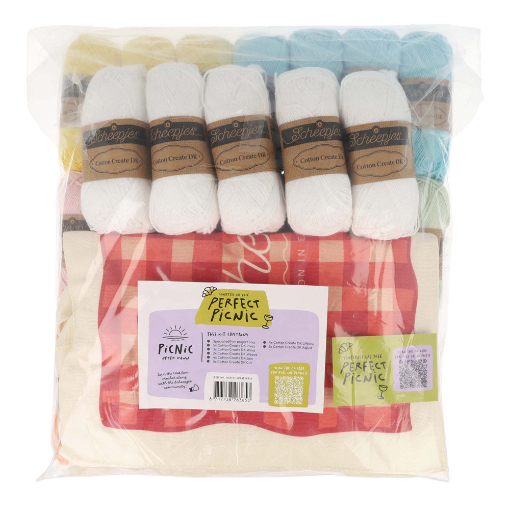 Scheepjes "Perfect Picnic" 2026 CAL Cotton Create DK Yarn Kit - Picnic After Dawn