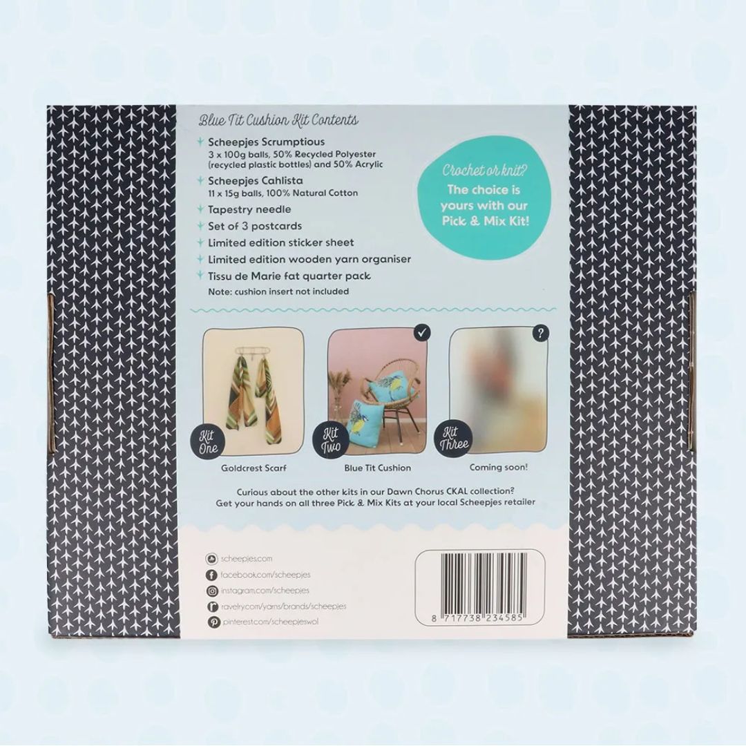 Scheepjes CKAL Blue Tit Cushion Kit