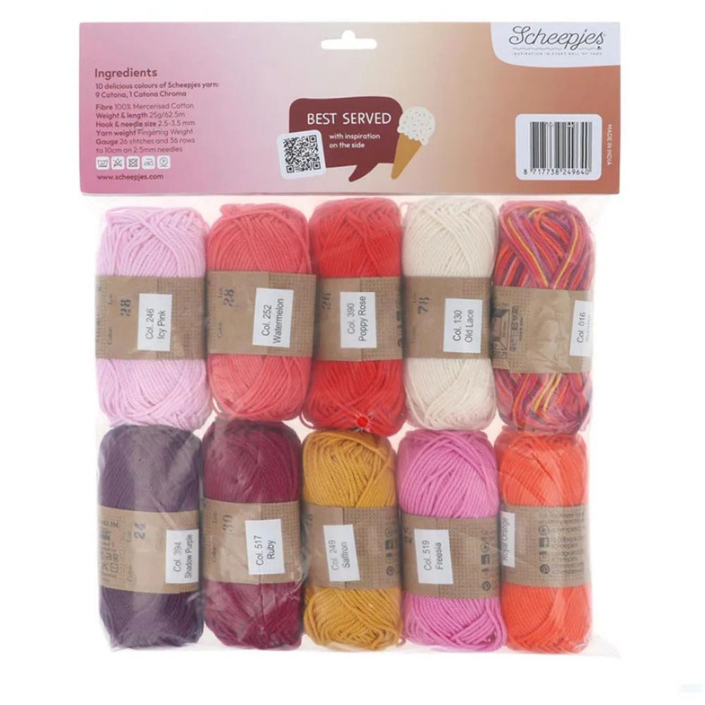 Scheepjes Catona and Chroma Minis Colour Pack Summer Sherbet
