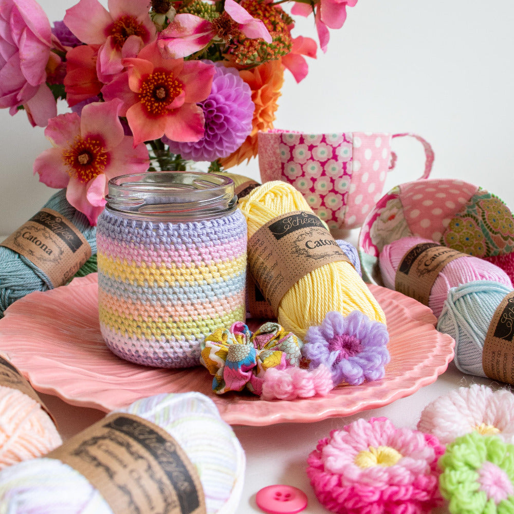 Scheepjes Catona Colour Pack Marshmallow - Needlelace Jar