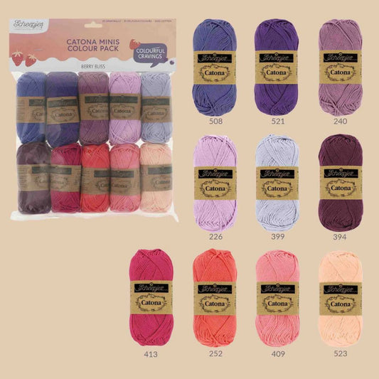 Scheepjes Catona Minis Colour Pack Berry Bliss