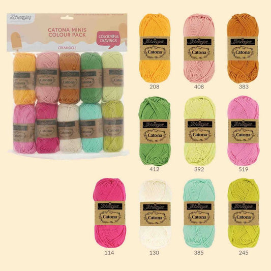 Scheepjes Catona Minis Colour Pack Creamiscle