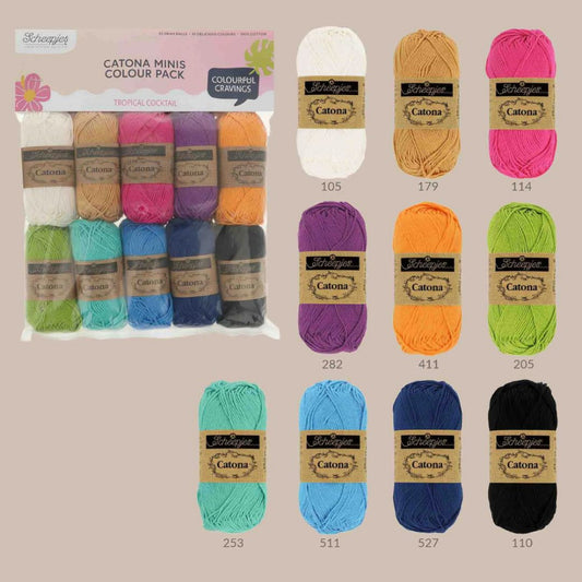 Scheepjes Catona Minis Colour Pack Tropical Cocktail