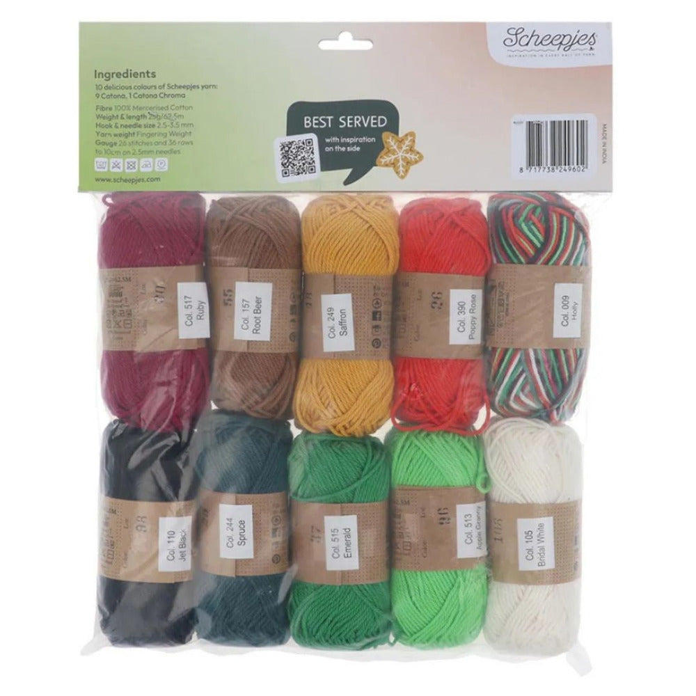 Scheepjes Catona  and Chroma Minis Colour Pack Christmas Treat