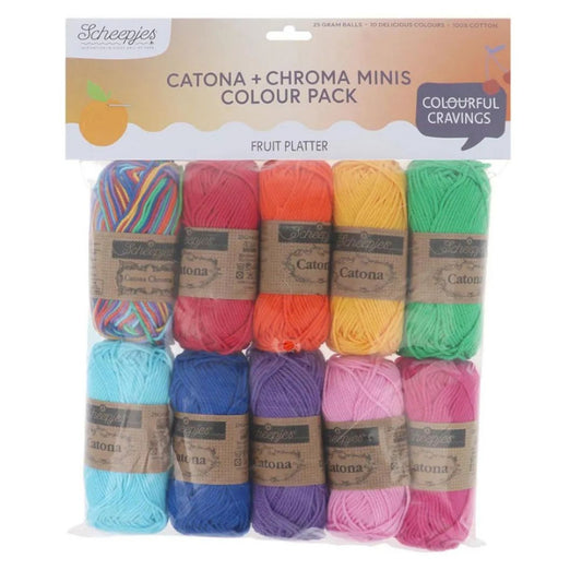 Scheepjes Catona  and Chroma Minis Colour Pack Fruit Platter