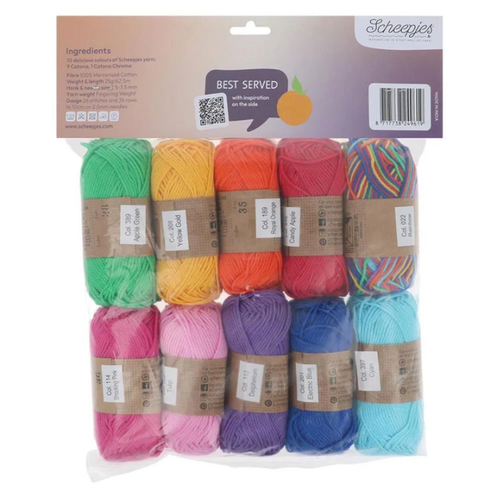 Scheepjes Catona  and Chroma Minis Colour Pack Fruit Platter