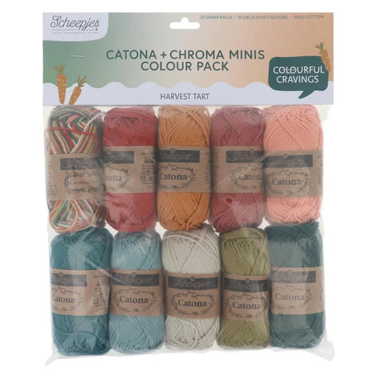Scheepjes Catona  and Chroma Minis Colour Pack Harvest Tart