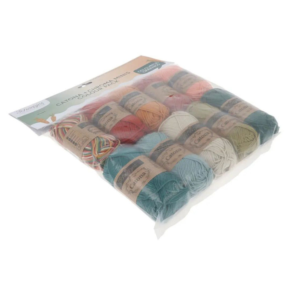 Scheepjes Catona  and Chroma Minis Colour Pack Harvest Tart