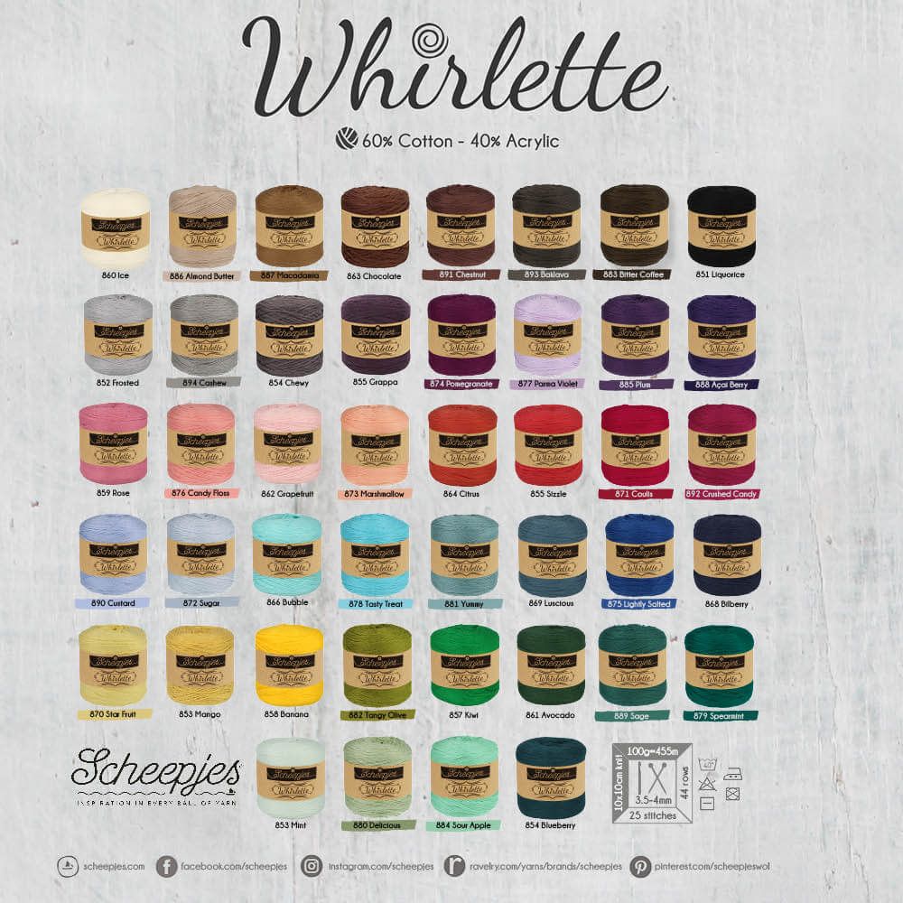 Scheepjes Whirlette Colour Card