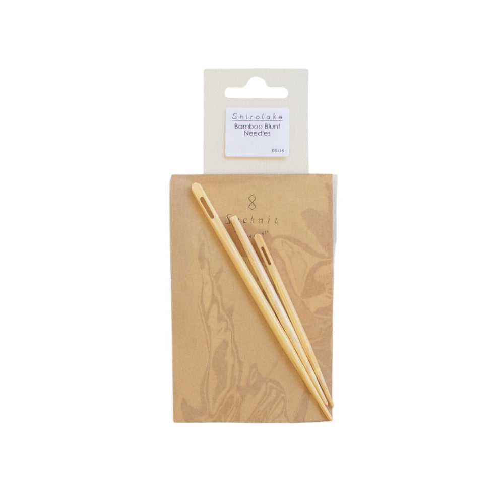 Seeknit Shirotake Set of Three Bamboo Blunt Needles package