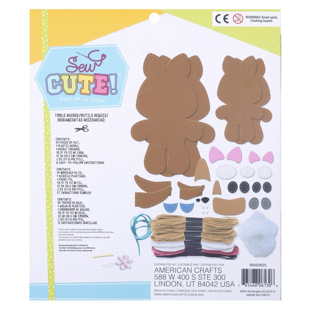 Sew Cute Kid's Sewing Kit Kangaroo and Joey