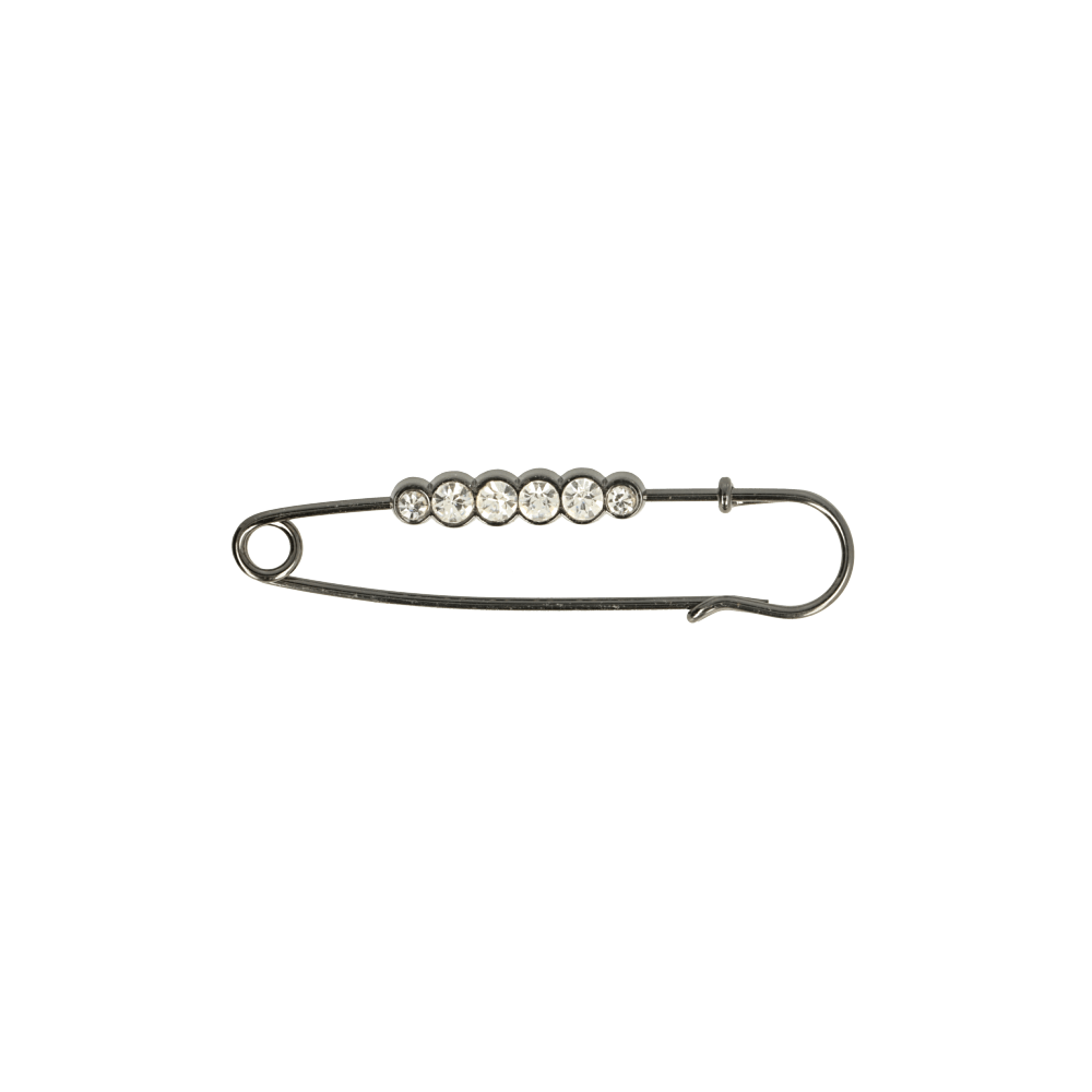  Kilt Pin with Diamantés - Antique Silver 