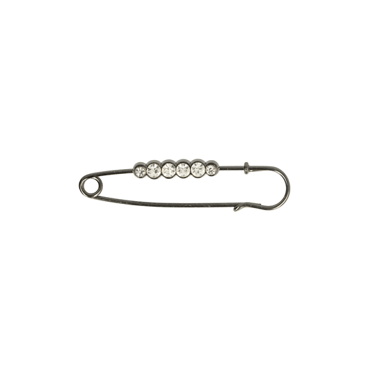  Kilt Pin with Diamantés - Antique Silver 