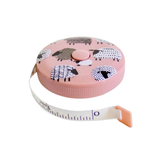 DMC Sheep Motif Tape Measure Pink