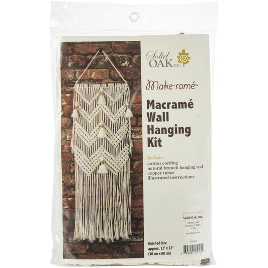 Solid Oaks "Chevrons and Tassels" Macramé  Wall Hanging Kit