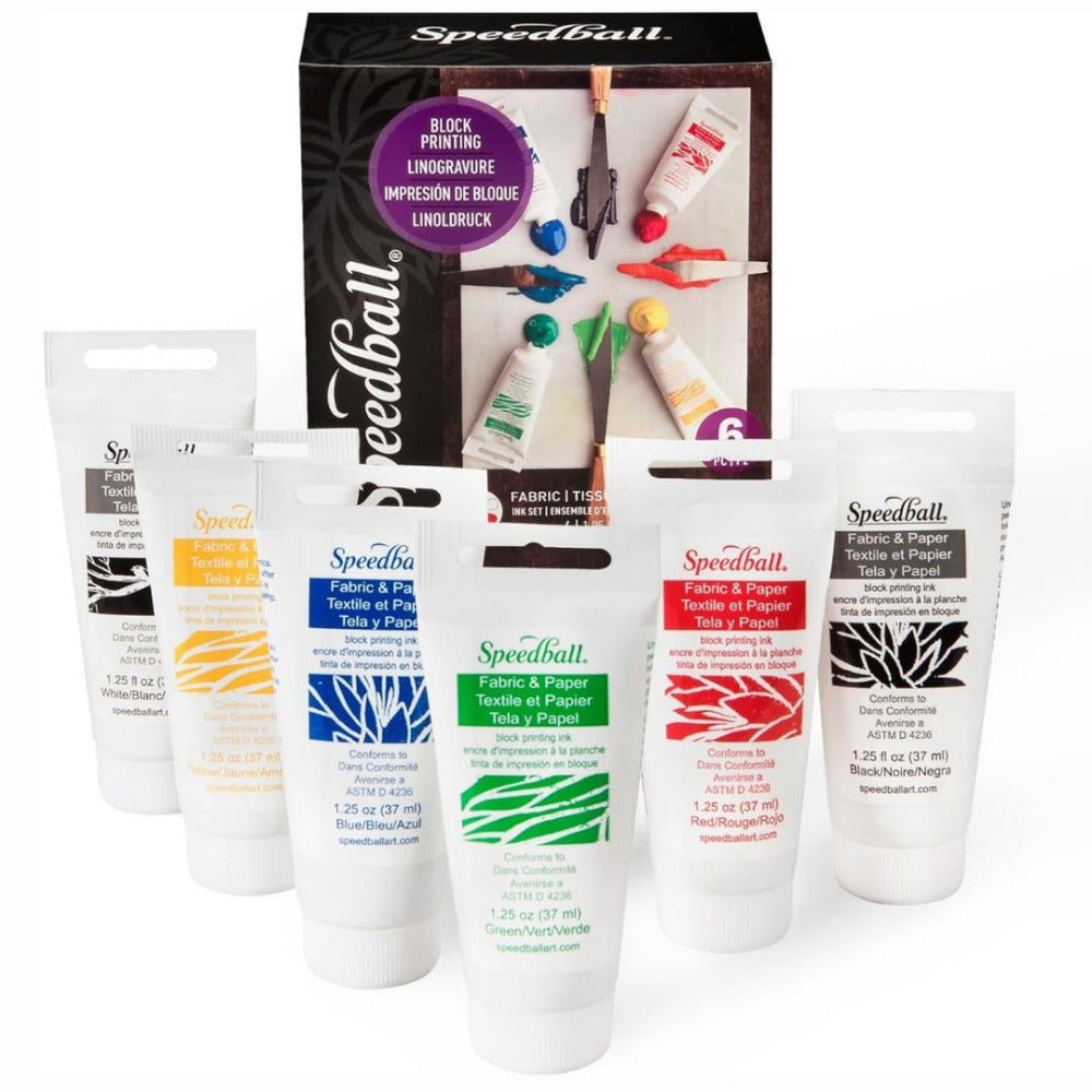 Speedball Block Printing Inks 6/Pkg