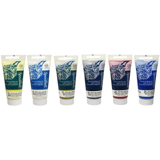 Speedball Paper and Cardboard Block Printing  Inks 6/Pkg