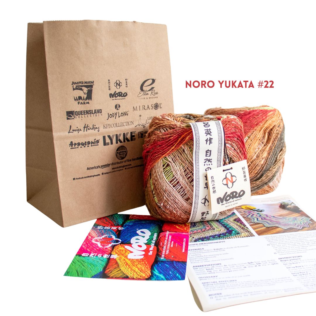 6 Day Superstaro Crocheted Shawl Kit featuring Noro Yukata