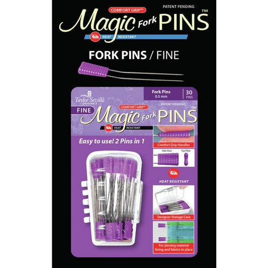 Taylor Seville Magic Fork Pins (Fine 0.5mm) 30 Pack