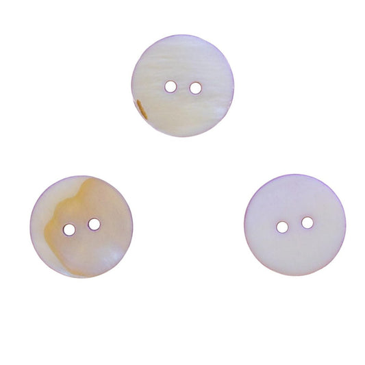 Lavender Round Shell Two Hole Button 20mm