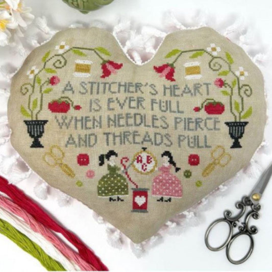 The Tiny Modernist " A Stitcher's Heart" Counted Cross Stitch Pattern