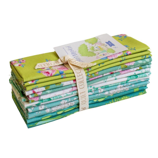 Tilda Sunday Brunch Five Piece Fat Quarter Bundle Lime/Teal