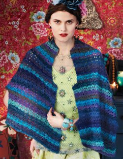Timeless Noro - Knit Shawls: 25 Unique and Vibrant Designs, Lace Panel Shawl