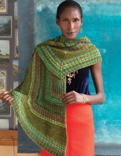 Timeless Noro - Knit Shawls: 25 Unique and Vibrant Designs, Mitred Wrap