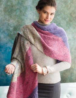Timeless Noro - Knit Shawls: 25 Unique and Vibrant Designs, Striped Shawl
