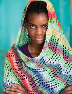 Timeless Noro - Knit Shawls: 25 Unique and Vibrant Designs, Titled Blocks Shawl