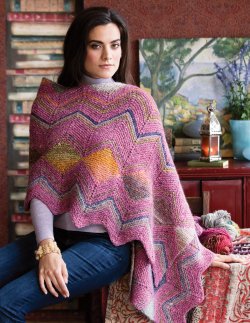 Timeless Noro - Knit Shawls: 25 Unique and Vibrant Designs, Chevron Short Row Wrap