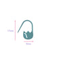 Tulip Stitch Markers Small Blue Measurements