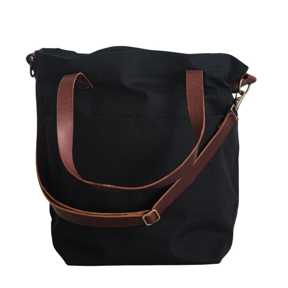 Twig & Horn Canvas Cross-Body Project Tote - Black