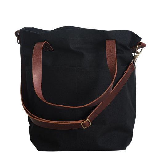 Twig & Horn Canvas Cross-Body Project Tote - Black
