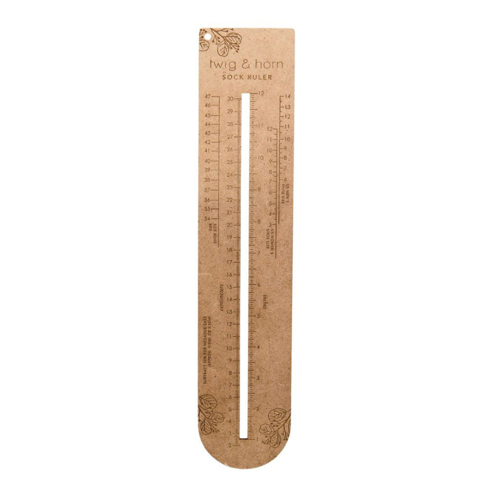 Twig & Horn Sock Sizing Ruler