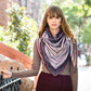 Union Chevron Triangle Shawl, designed by Wei Wilkins, experienced level using Malabrigo Mechita