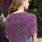 Warren Sharp Point Shawl, designed by Christopher Salas, intermediate level, using Malabrigo Sock, rear view