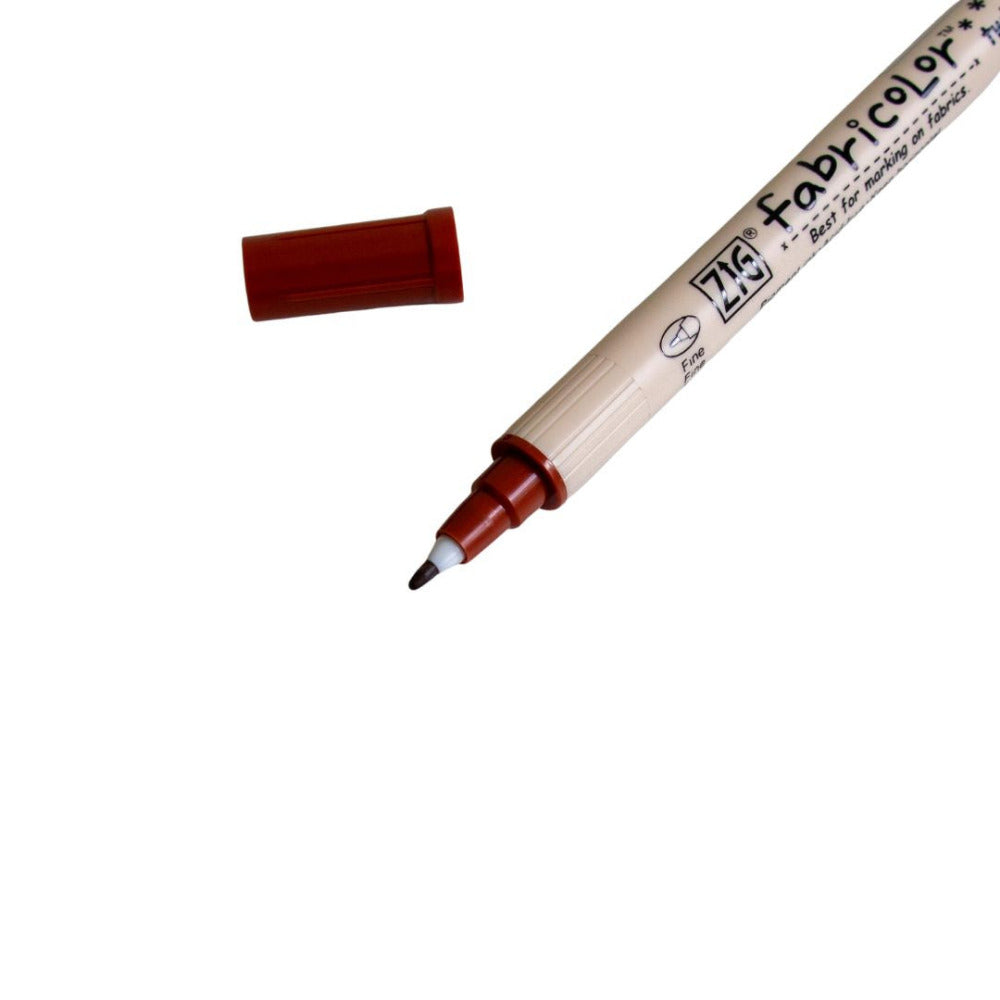 ZIG Fabricolor Twin Fabric Marker - Brown