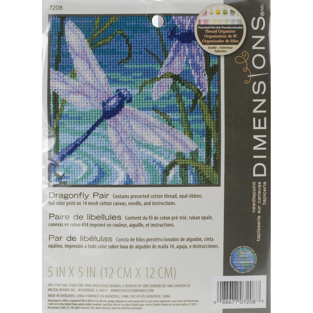 7208 Dimensions Dragonfly Pair Needlepoint Kit