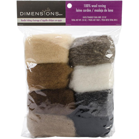 Dimensions Wool Roving Assortment Pack Earthtone