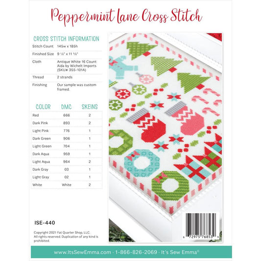 It's Sew Emma Peppermint Lane Counted Cross Stitch Chart