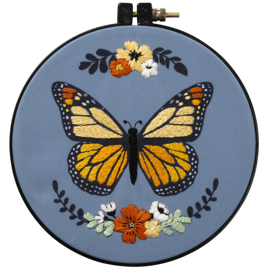 49461E Bucilla Monarch Butterfly Embroidery Kit