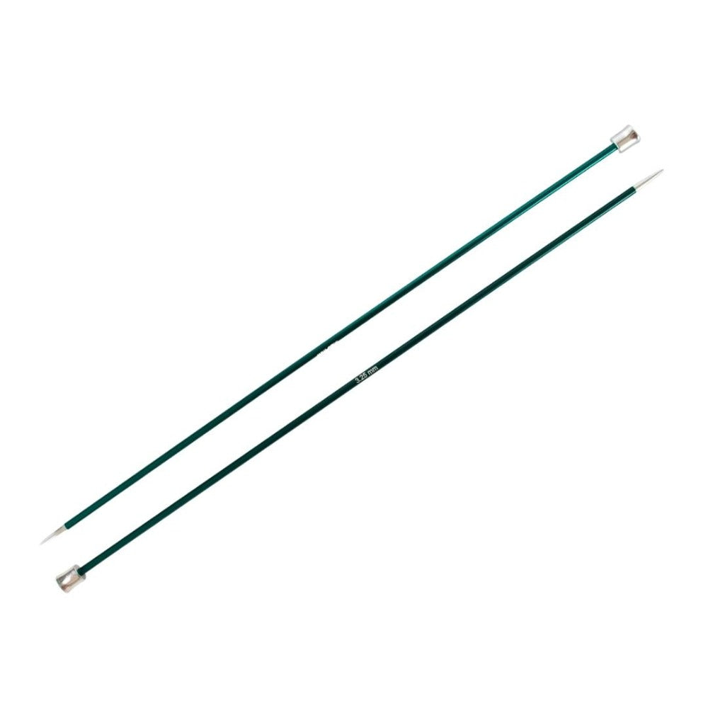 KnitPro Zing Aluminium Single Point Straight Knitting Needles 3.25mm/25cm