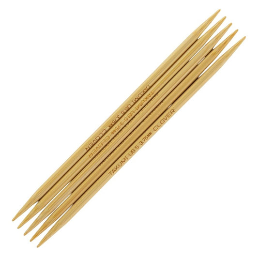 Clover Takumi Bamboo Double Pointed Knitting Needles 3.75mm/13cm
